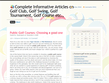 Tablet Screenshot of mygolfreview.wordpress.com