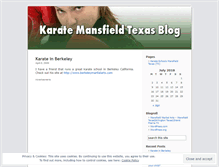 Tablet Screenshot of karatemansfieldtexas.wordpress.com