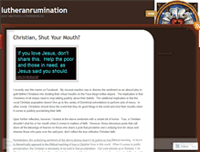 Tablet Screenshot of lutheranrumination.wordpress.com