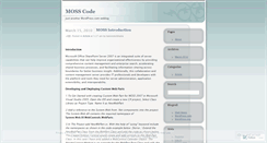 Desktop Screenshot of mosscode.wordpress.com