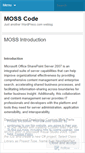 Mobile Screenshot of mosscode.wordpress.com