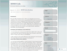 Tablet Screenshot of mosscode.wordpress.com