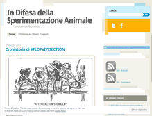 Tablet Screenshot of difesasperimentazioneanimale.wordpress.com