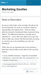 Mobile Screenshot of marketingoofies.wordpress.com