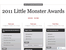 Tablet Screenshot of 2011monsterawards.wordpress.com