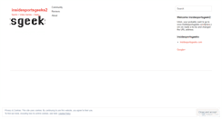 Desktop Screenshot of insidesportsgeek.wordpress.com