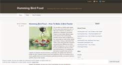 Desktop Screenshot of hummingbirdfood.wordpress.com