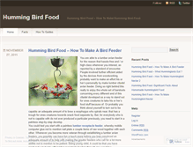 Tablet Screenshot of hummingbirdfood.wordpress.com