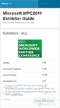 Mobile Screenshot of mswpc2011exhibitorguide.wordpress.com