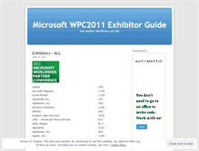 Tablet Screenshot of mswpc2011exhibitorguide.wordpress.com