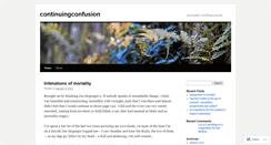 Desktop Screenshot of continuingconfusion.wordpress.com