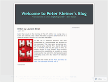 Tablet Screenshot of peterkleiner.wordpress.com