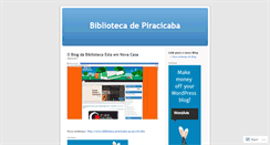 Desktop Screenshot of bibliotecadepiracicaba.wordpress.com