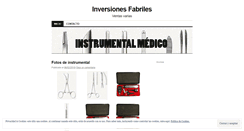 Desktop Screenshot of inversionesfabriles.wordpress.com