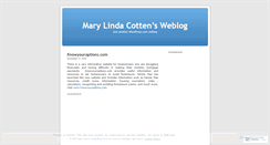 Desktop Screenshot of marylindacotten.wordpress.com