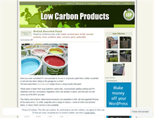 Tablet Screenshot of lowcarbonproducts.wordpress.com
