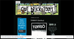 Desktop Screenshot of onebricktoday.wordpress.com