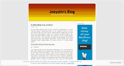 Desktop Screenshot of joeystiv.wordpress.com