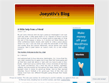Tablet Screenshot of joeystiv.wordpress.com