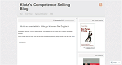 Desktop Screenshot of competenceselling.wordpress.com