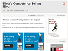 Tablet Screenshot of competenceselling.wordpress.com