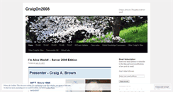 Desktop Screenshot of craigon2008.wordpress.com