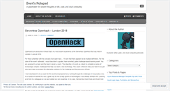 Desktop Screenshot of brentdacodemonkey.wordpress.com
