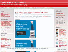Tablet Screenshot of fearnothing.wordpress.com
