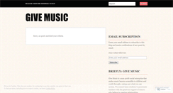 Desktop Screenshot of givemusic.wordpress.com