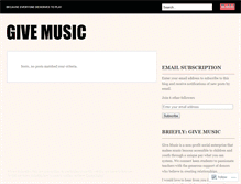 Tablet Screenshot of givemusic.wordpress.com