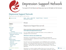 Tablet Screenshot of depressionsupportnetwork.wordpress.com