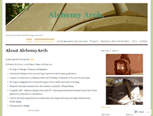 Tablet Screenshot of alchemyarch.wordpress.com