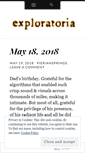 Mobile Screenshot of exploratoria.wordpress.com