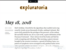 Tablet Screenshot of exploratoria.wordpress.com