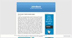 Desktop Screenshot of johnbeckforeclosures.wordpress.com
