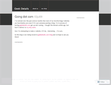Tablet Screenshot of geekdetails.wordpress.com