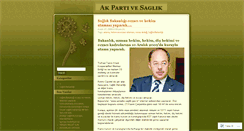 Desktop Screenshot of akpartisaglik.wordpress.com