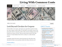 Tablet Screenshot of livingwithcommoncents.wordpress.com