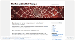 Desktop Screenshot of minkwrangler.wordpress.com