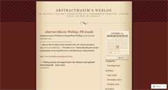 Desktop Screenshot of abstractmaxim.wordpress.com