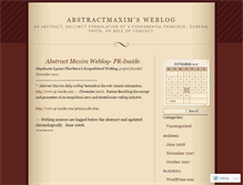 Tablet Screenshot of abstractmaxim.wordpress.com