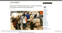 Desktop Screenshot of malariacontainment.wordpress.com
