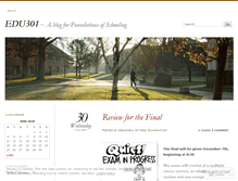 Tablet Screenshot of edu301fall.wordpress.com
