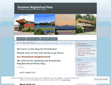 Tablet Screenshot of broadviewcc.wordpress.com