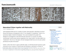 Tablet Screenshot of francissmooth.wordpress.com