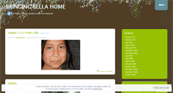 Desktop Screenshot of bringingbellahome.wordpress.com