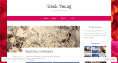 Desktop Screenshot of heidiyeung.wordpress.com