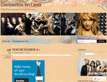 Tablet Screenshot of conciertosenlima.wordpress.com