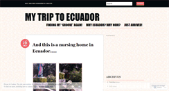 Desktop Screenshot of myadventureinecuador.wordpress.com