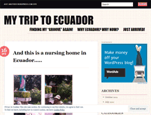 Tablet Screenshot of myadventureinecuador.wordpress.com